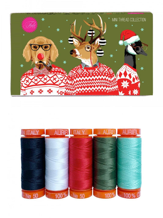 Tula Pink Holiday Homies TP50HH5 Aurifil Thread Set
