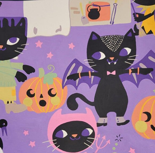 Haunted House Costume Kitty Light Purple 8829d Cotton Woven Fabric