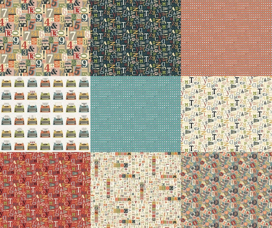 Itsy Bitsy Project Panel by Deborah Edwards 36" Panel Letter Press DP24260-1 Cotton Woven Panel