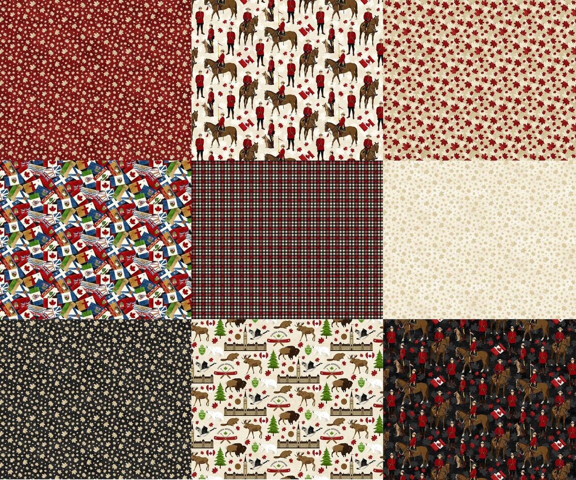 Itsy Bitsy Project Panel by Deborah Edwards 36" Panel Canadian Classics DP24278-1 Cotton Woven Panel