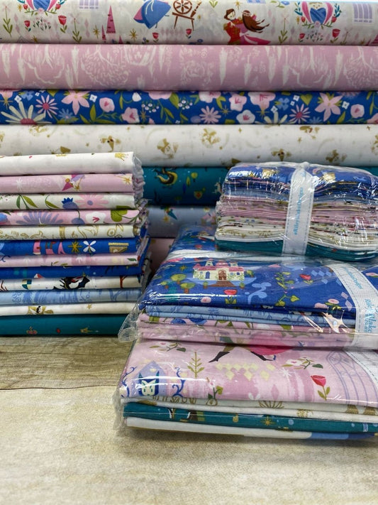 Little Brier Rose by Jill Howarth Fairies Blue Sparkle SC11073-BLUE  Cotton Woven Fabric