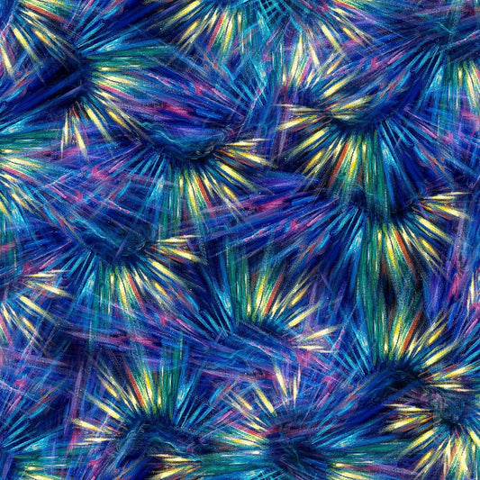 Polar Journey by Josephine Wall Aurora Crown Black 17984-BLK Digitally Printed Cotton Woven Fabric