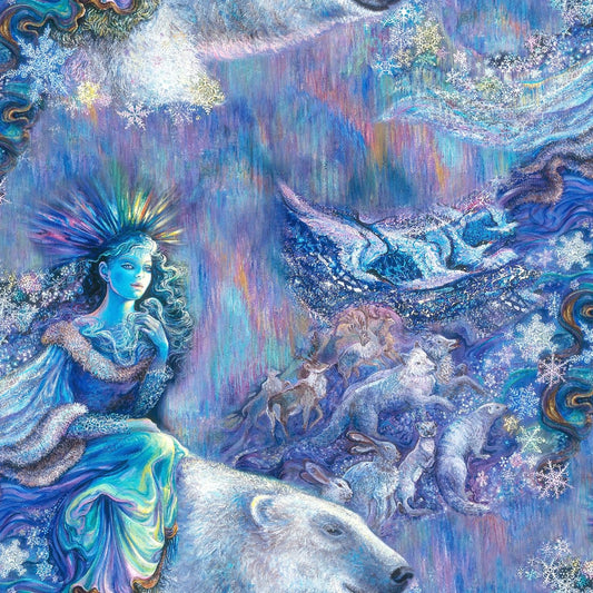 Polar Journey by Josephine Wall Flight 17986-MLT Digitally Printed Cotton Woven Fabric