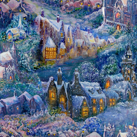 Polar Journey by Josephine Wall Village 17983-MLT Digitally Printed Cotton Woven Fabric