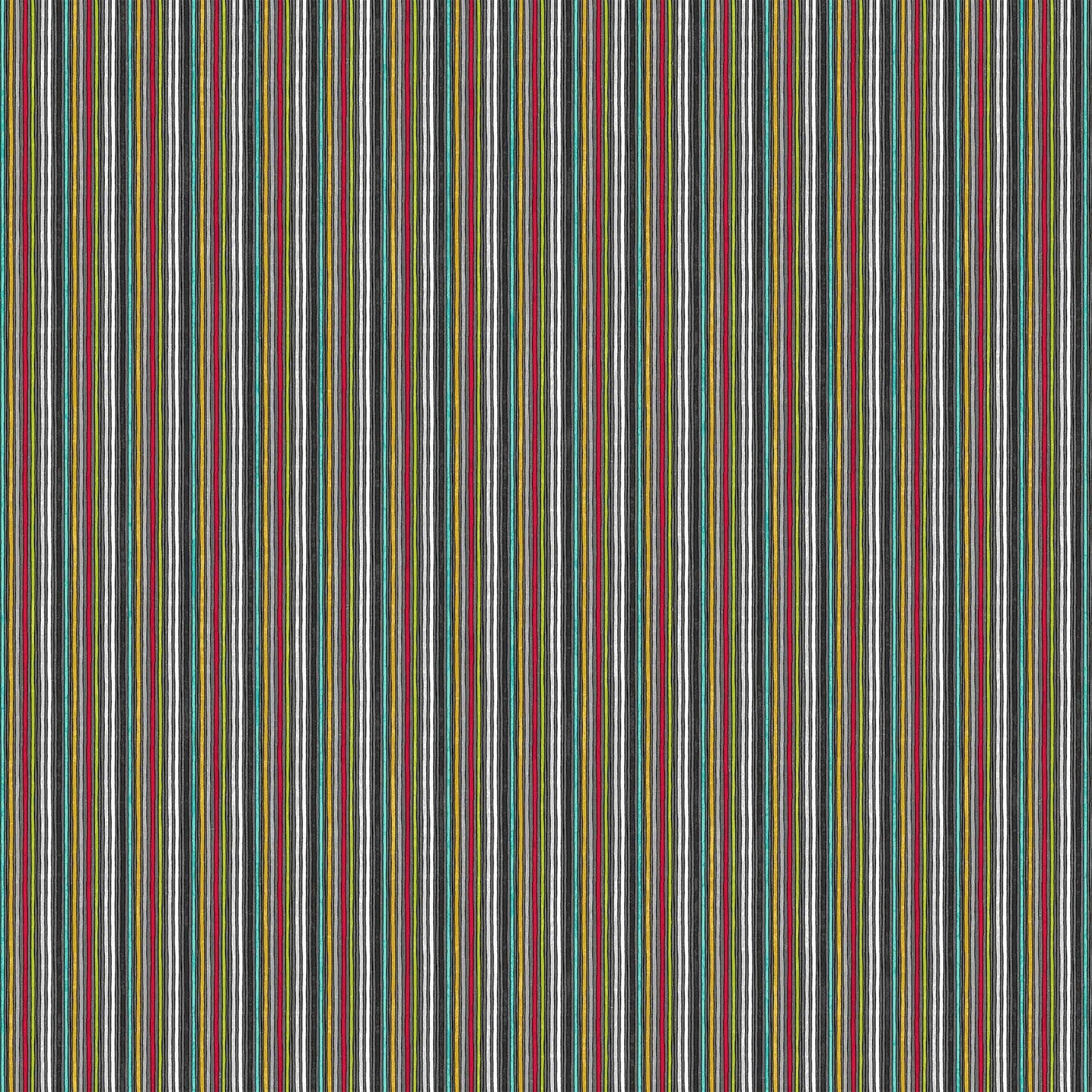 Sewing is my Happy Place by Nina Djuric Barcode Stripe 24223-99 Cotton Woven Fabric