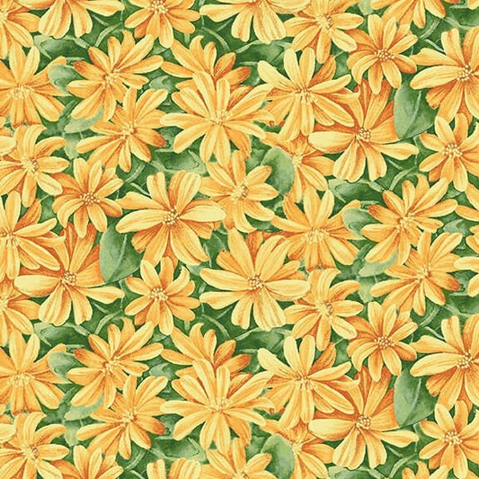 Dream Catcher by Jane Alison Cactus Flowers Yellow 9745-64 Cotton Woven Fabric