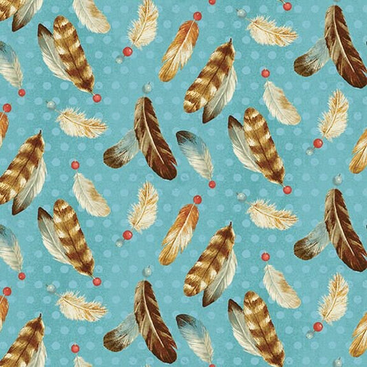 Dream Catcher by Jane Alison Tossed Feathers 9747-73 Cotton Woven Fabric