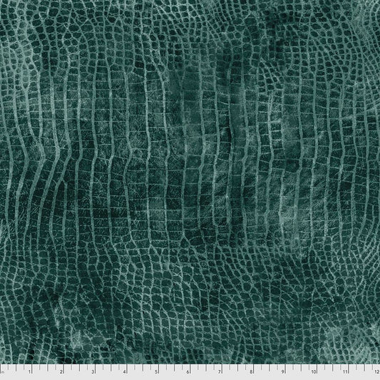 Worn Croc by Tim Holtz Everglades PWTH020.EVERGLADES Cotton Woven Fabric