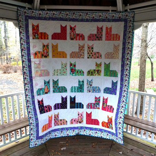 Tula Pink's Flake Cheshire Cat Quilt Shoppe KIT Featuring Curiouser & Curiouser Fabric Line finished size 74" x 86" USA Shipping included in price