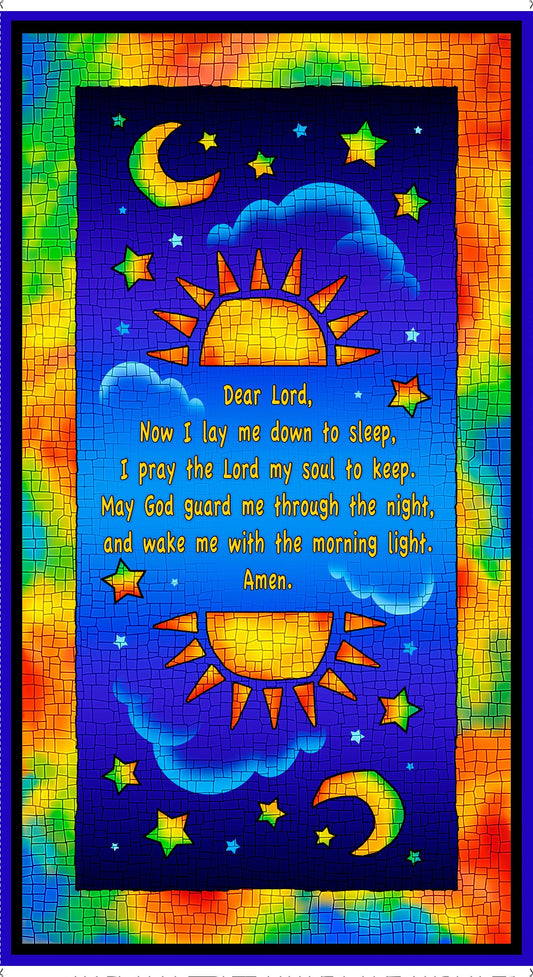 A Child's Prayer by Cindy Sepp 24" Panel Royal 28301Y Cotton Woven Panel