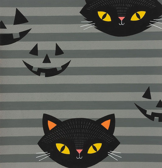 Haunted House Hide N Go Kitty Smoke 8885B Cotton Woven Fabric