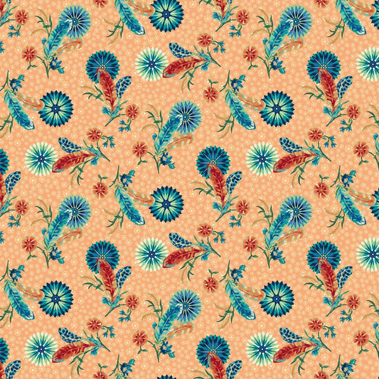 Prairie Meadow by Brett Lewis 24232-50 Peach Cotton Woven Fabric