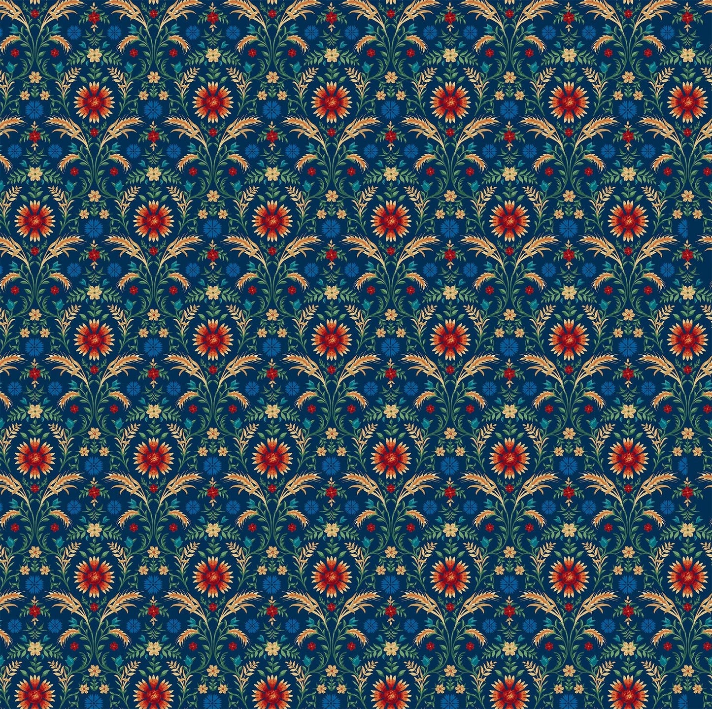 Prairie Meadow by Brett Lewis 24233-44 Navy Cotton Woven Fabric