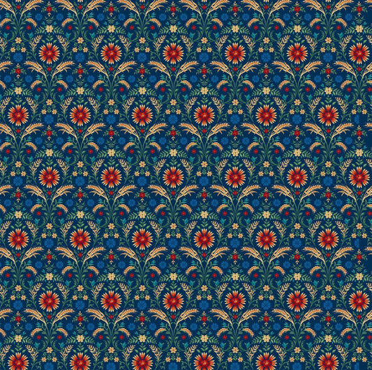 Prairie Meadow by Brett Lewis 24233-44 Navy Cotton Woven Fabric