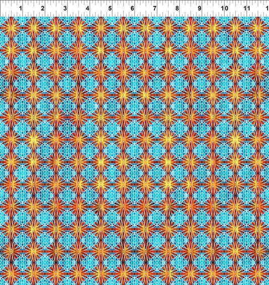 Calypso 2 by Jason Yenter Sea Blooms Blue 24cal-1 Cotton Woven Fabric