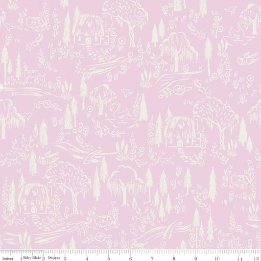 Little Brier Rose by Jill Howarth Woodland Pink C11074-PINK Cotton Woven Fabric