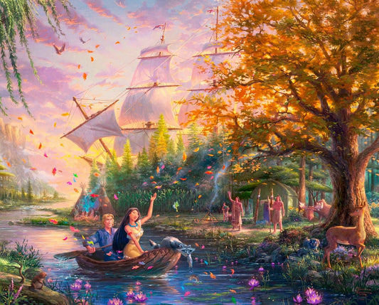 Licensed Disney Dreams Collection 5 by Thomas Kinkade 36"Panel Pocahontas DS20860C1 Cotton Woven Panel