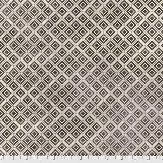 Monochrome by Tim Holtz Diamonds Charcoal PWTH030.CHARCOAL Cotton Woven Fabric