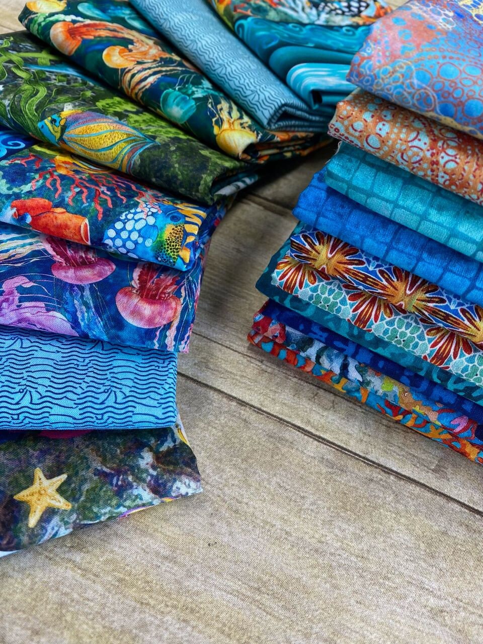 Calypso 2 by Jason Yenter Reef Blue 22cal-1 Cotton Woven Fabric