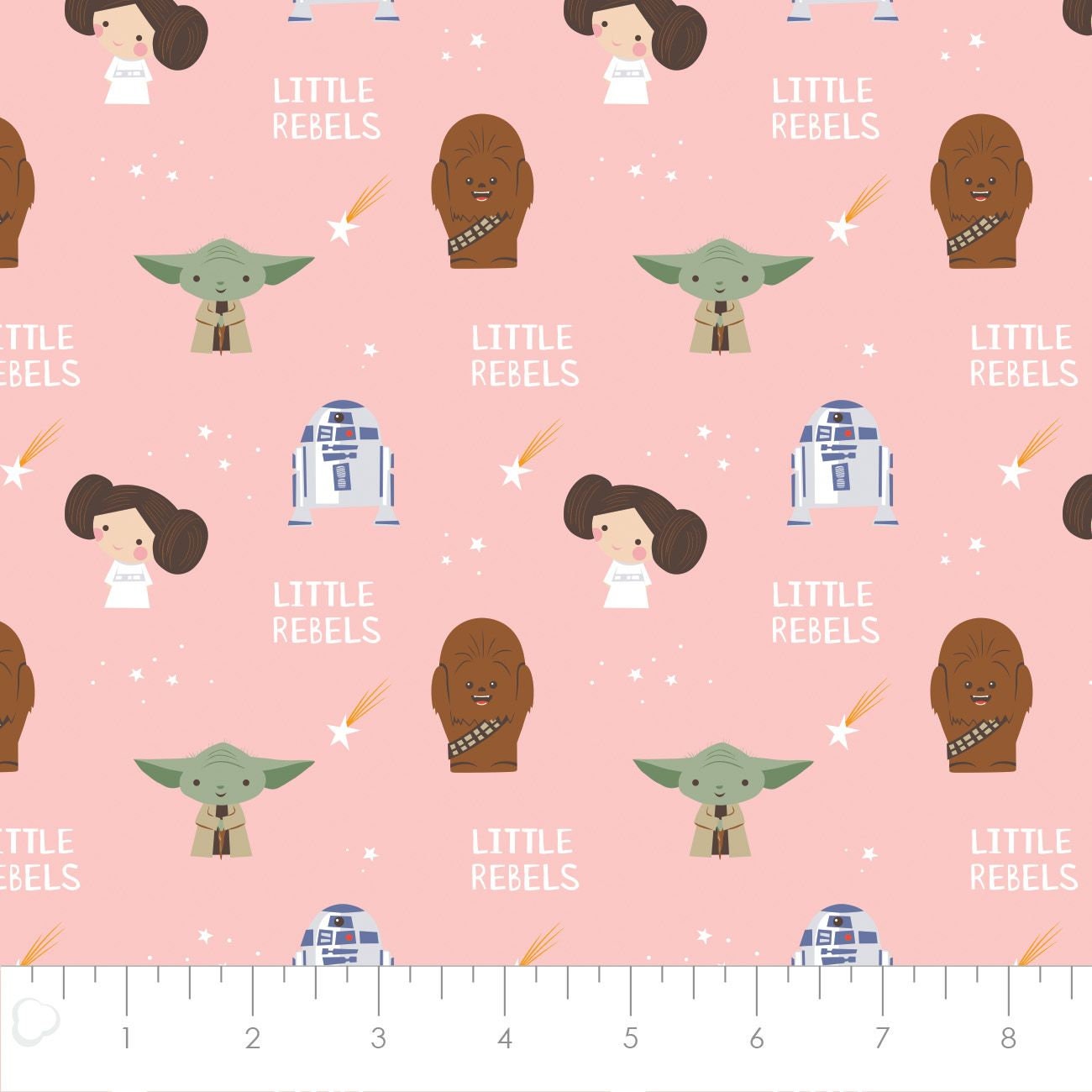 Licensed Character Nursery Star Wars Little Rebels Pink 73011260-01 Cotton Woven Fabric