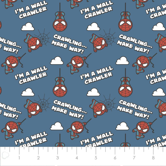 Licensed Character Nursery Spidey Crawler Navy 13021063-01 Cotton Woven Fabric