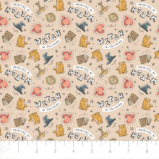 Licensed Character Nursery Witch in Training Apricot 23800733-03 Cotton Woven Fabric