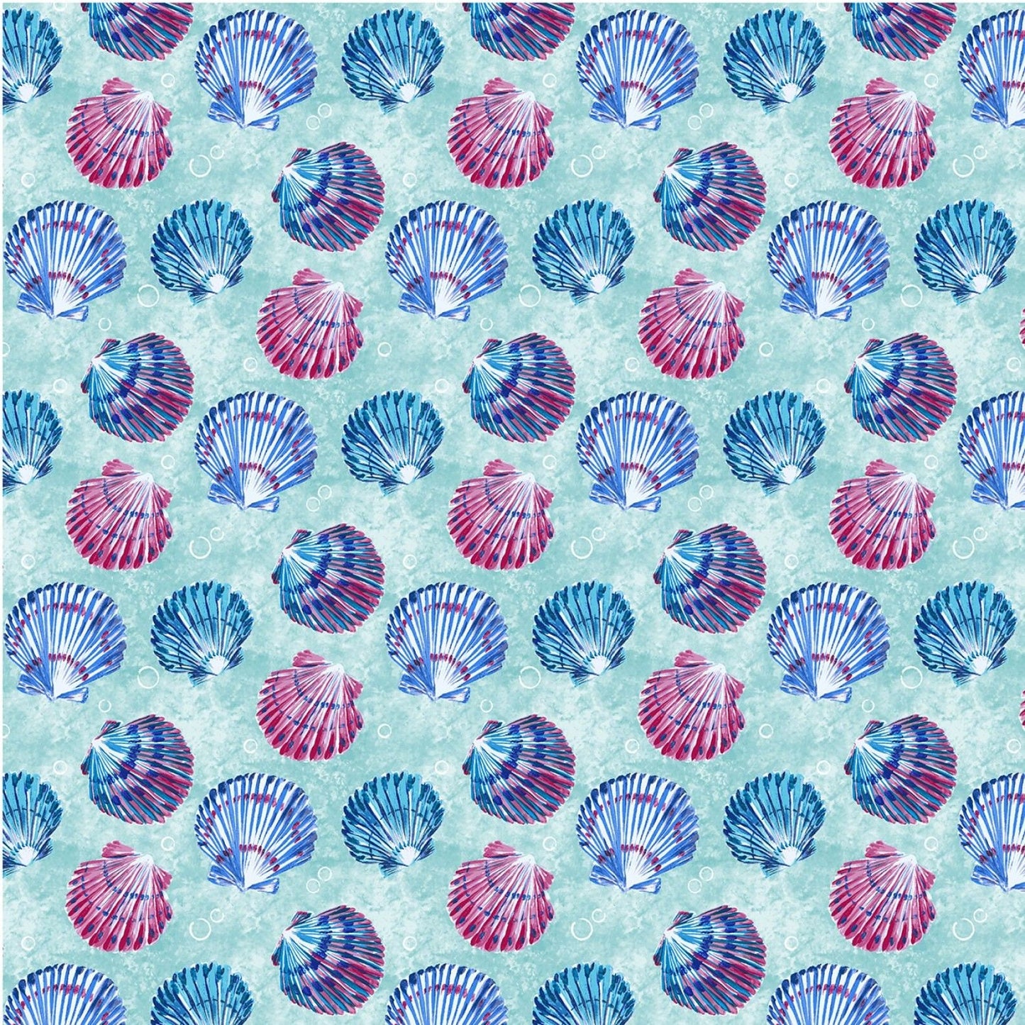 Fanciful Sea Life Ocean Commotion Aqua DCX9955-AQUA Cotton Woven Fabric