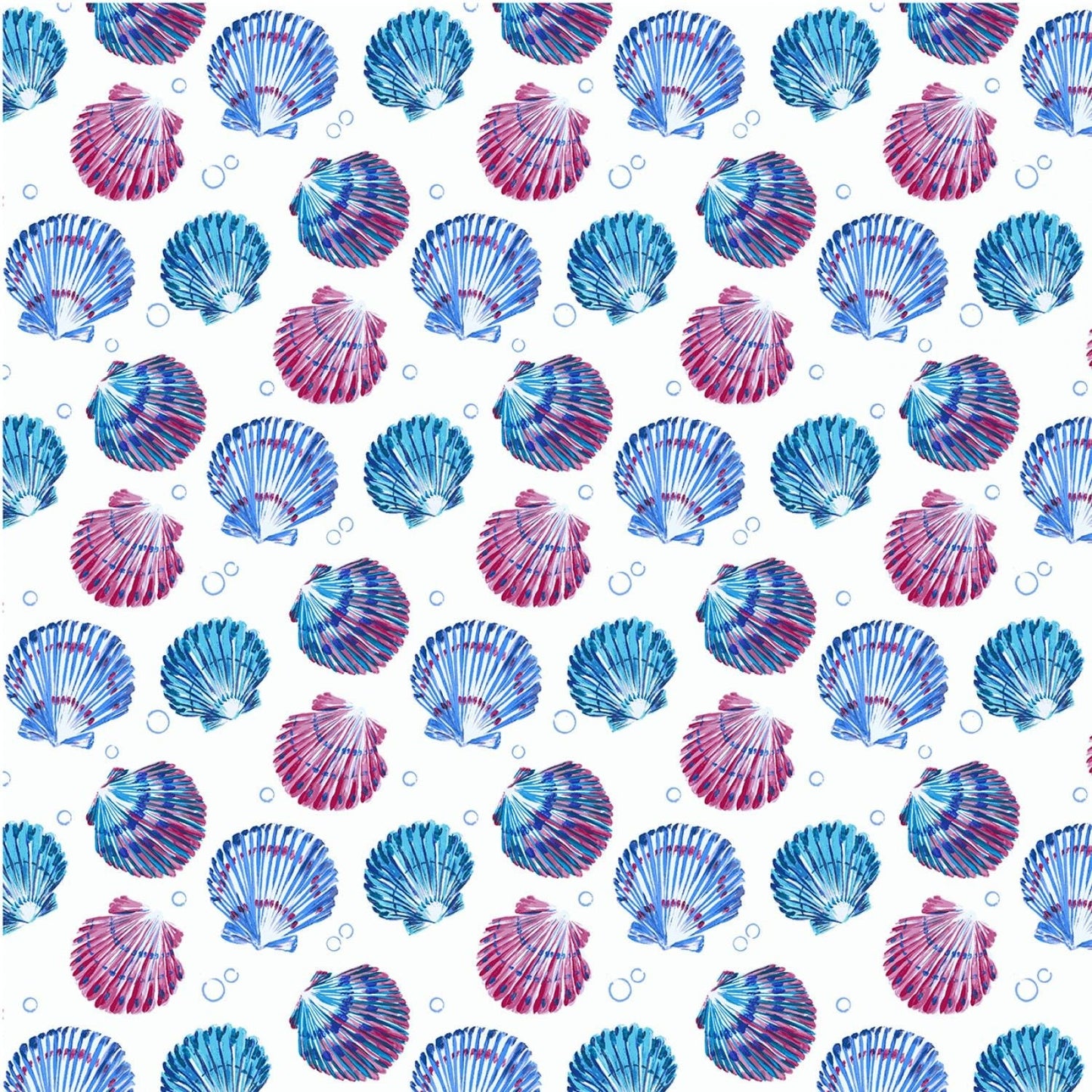 Fanciful Sea Life Ocean Commotion White DCX9955-WHIT Cotton Woven Fabric