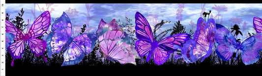 Elysian by Jason Yenter Border Purple 1jyn-3 Cotton Woven Fabric