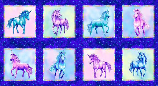 Unicorn Dreams by Color Principle 24" Panel Block Cut Repeat 2731-77 Cotton Woven Panel