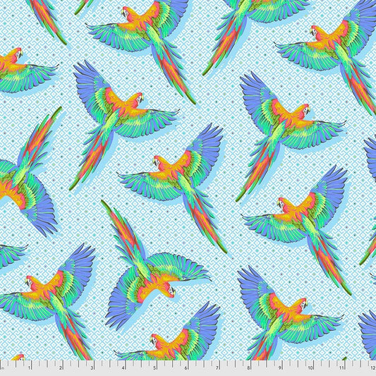 Tula Pink Daydreamer Macaw Ya Later Cloud PWTP170.CLOUD Cotton Woven Fabric