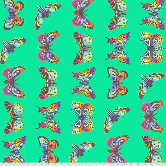Tula Pink Daydreamer Butterfly Hugs Lagoon PWTP171.LAGOON Cotton Woven Fabric