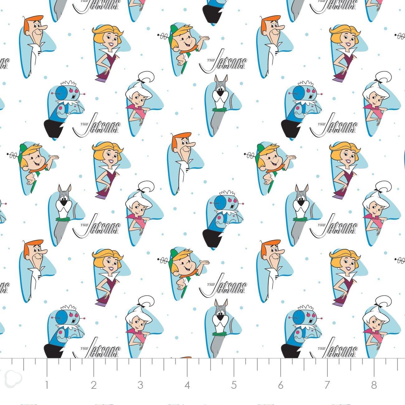 Licensed The Jetsons Jetsons White 24080002 01 Cotton Woven Fabric
