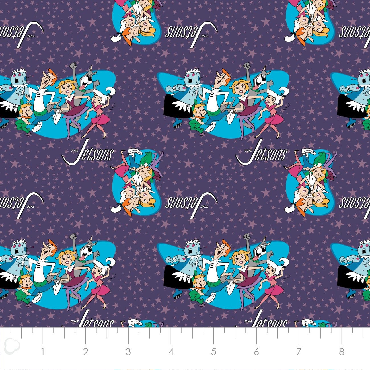 Licensed The Jetsons Retro Shapes Purple 24080304-02 Cotton Woven Fabr ...
