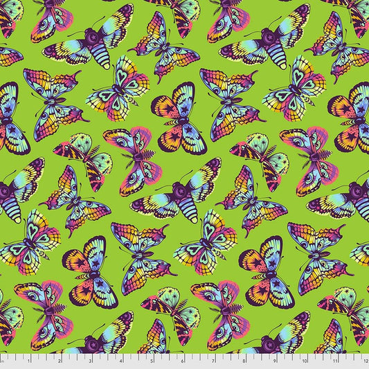 Tula Pink Daydreamer Butterfly Kisses Avocado PWTP172.AVOCADO Cotton Woven Fabric