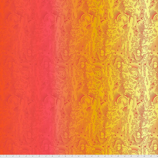 Tula Pink Pint Sized Prints (Daydreamer) Little Fluffy Clouds Mango PWTP177.MANGO Cotton Woven Fabric