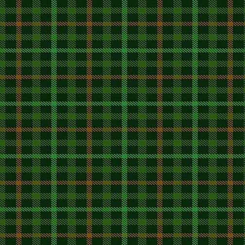 Hello Lucky by Andrea Tachiera Plaid Black/Green 9734-69 Cotton Woven Fabric