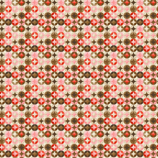 Perk Up Diner Geo Pink CX10136-PINK Cotton Woven Fabric