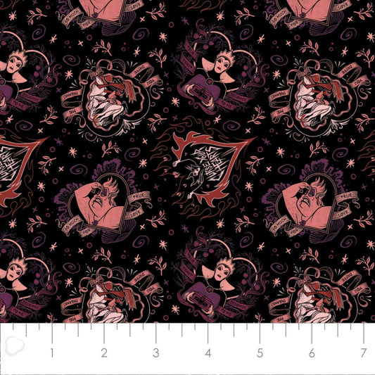 Licensed Character Valentine's Day Cursed Hearts Black 85130401-01 Cotton Woven Fabric