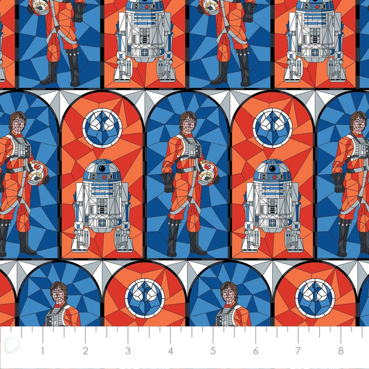 Licensed Star Wars Stained Glass Rebellion 73011249-01 Cotton Woven Fabric