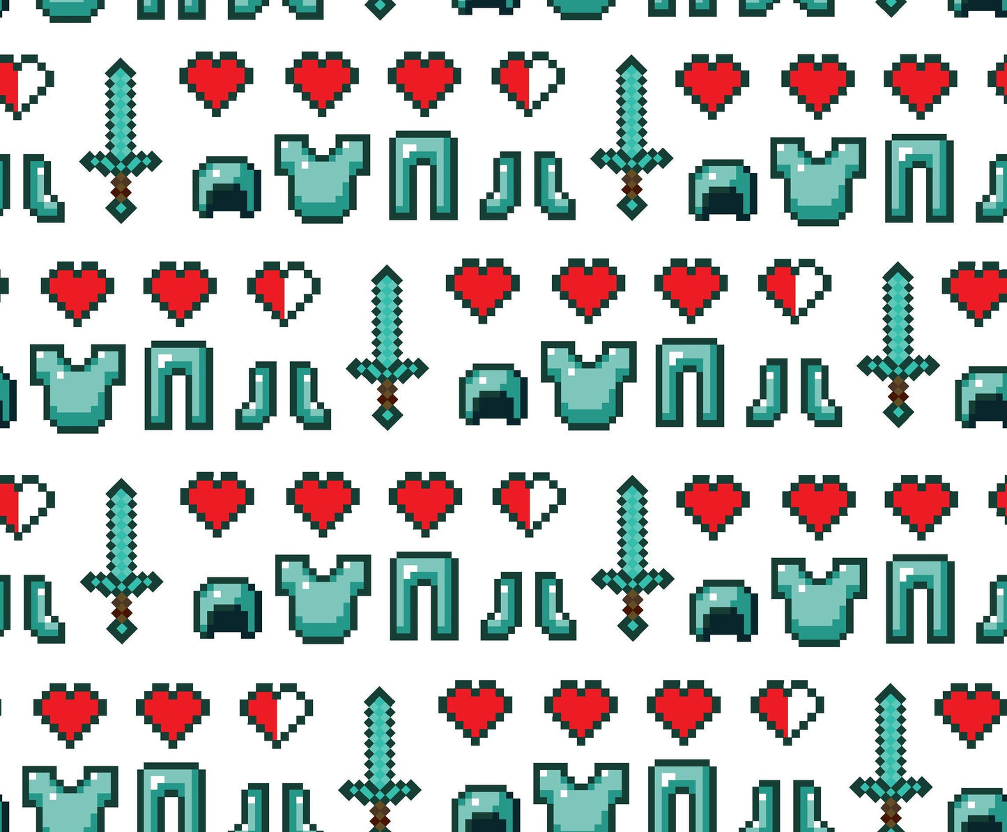 Licensed Minecraft Diamond Icons 75986-A620715 Cotton Woven Fabric