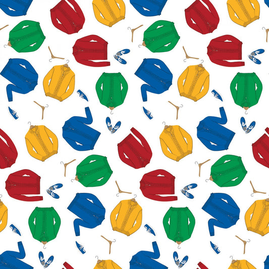 Licensed Mister Rogers' Neighborhood Sweaters Multi C11461R-MULTI Cotton Woven Cotton Woven Fabric