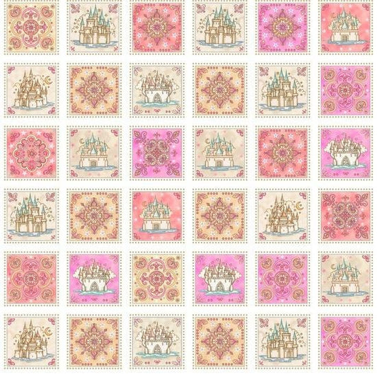 A Royal Princess 23.5" Panel Castle Patch Blocks 24516X Cotton Woven