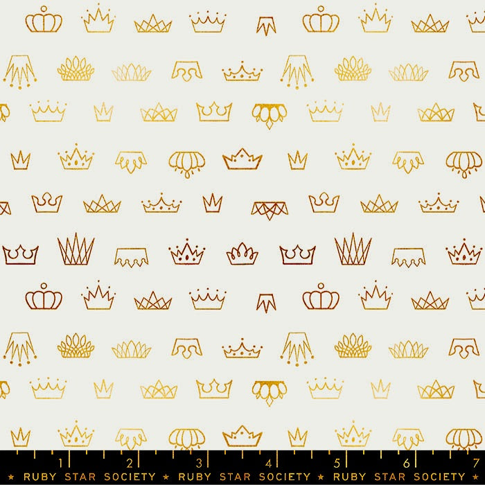 Reign by Rashida Coleman Hale of Ruby Star Society Coronation Sweet Cream Metallic    RS1030-11M Cotton Woven Fabric