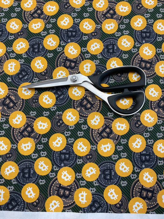 Bitcoin Cotton Collection Bitcoin Allover    10464-X Cotton Woven Fabric