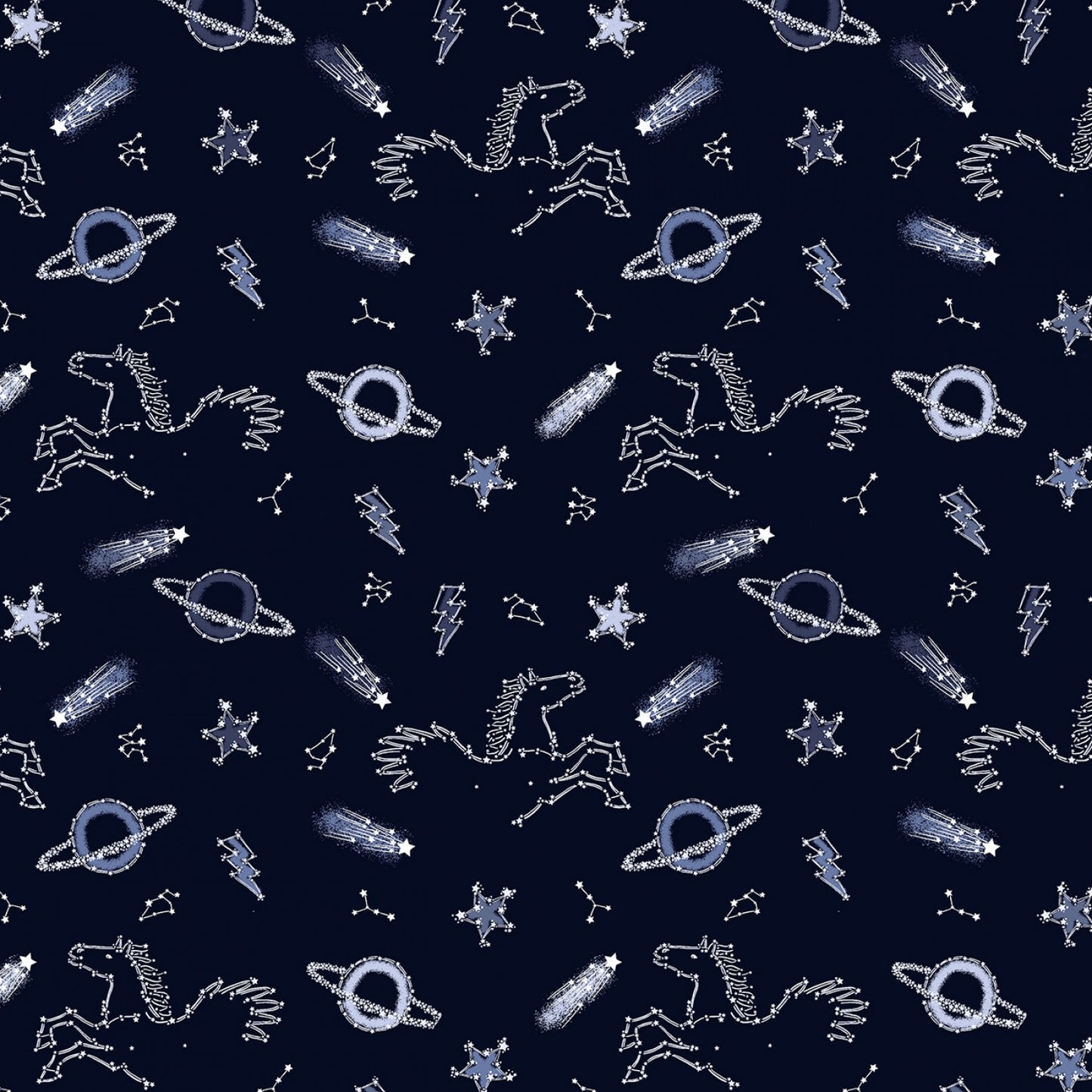 City of Stars Interstellar Midnight    ST-D2265MIDNIGHT Cotton Woven Fabric