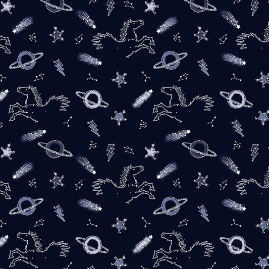 City of Stars Interstellar Midnight ST-D2265MIDNIGHT Cotton Woven Fabric