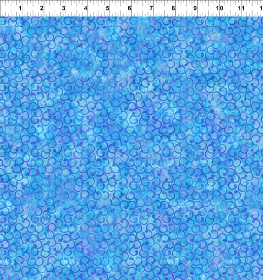 Sunshine by Jason Yenter Ironwork Blue 8ss-2 Cotton Woven Fabric