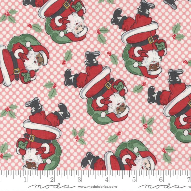 Holly Jolly by Urban Chiks Jolly Santa Dot Pink    31180-15 Cotton Woven Fabric