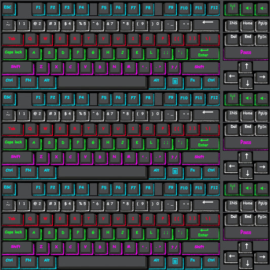 Disco-Tech Keyboard Black 6935-91 Cotton Woven Fabric